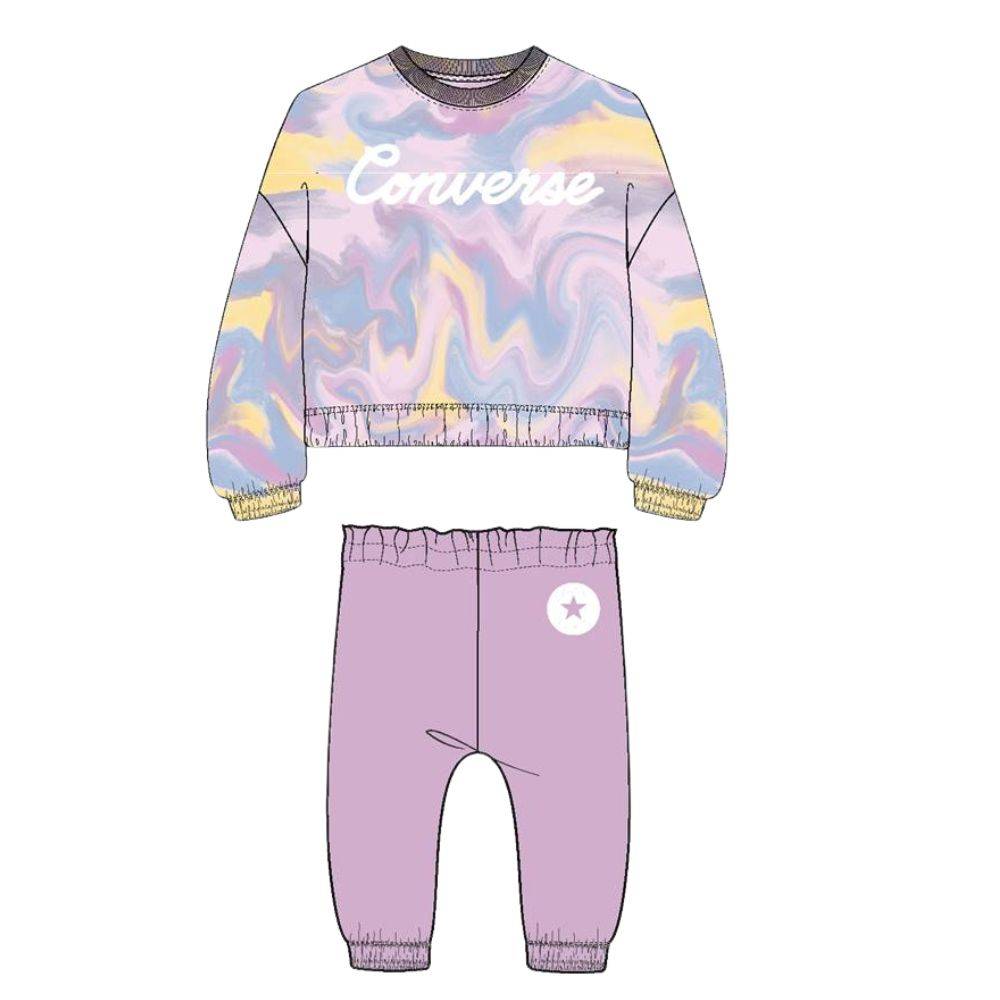 CONVERSE INFANT GIRLS ALL-OVER-PRINT FT JOGGER SET