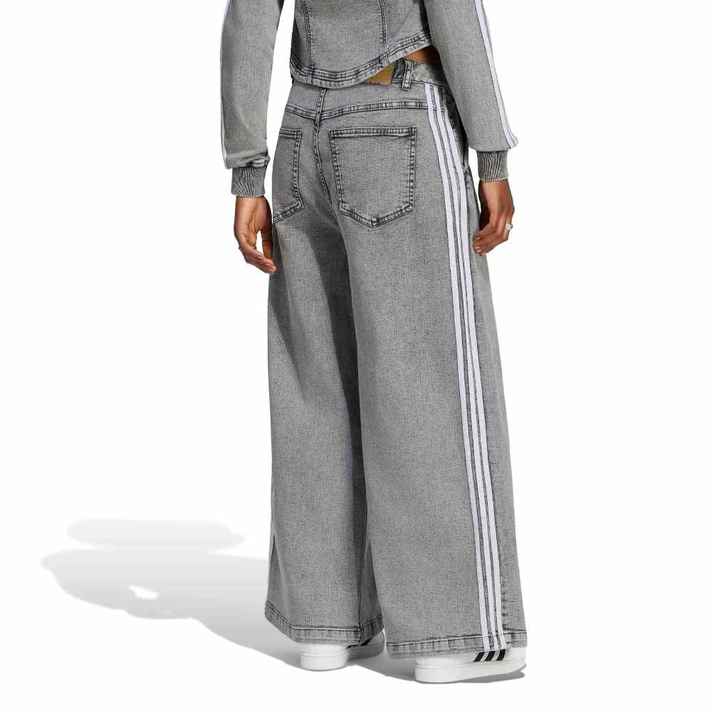 ADIDAS ORIGINALS BADIGIRL DENIM PLEATS WIDE LEG PANTS