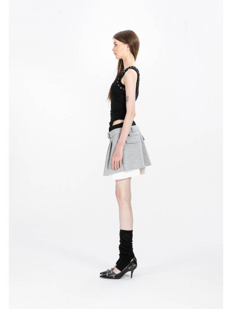 MWM BLACK SLIM BODYSUIT STUDDED NECKLINE