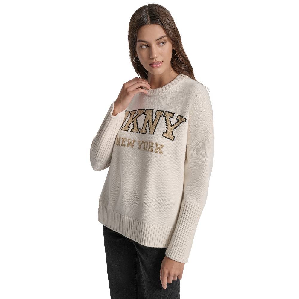 DKNY NEW YORK KNITTED CREW TOP