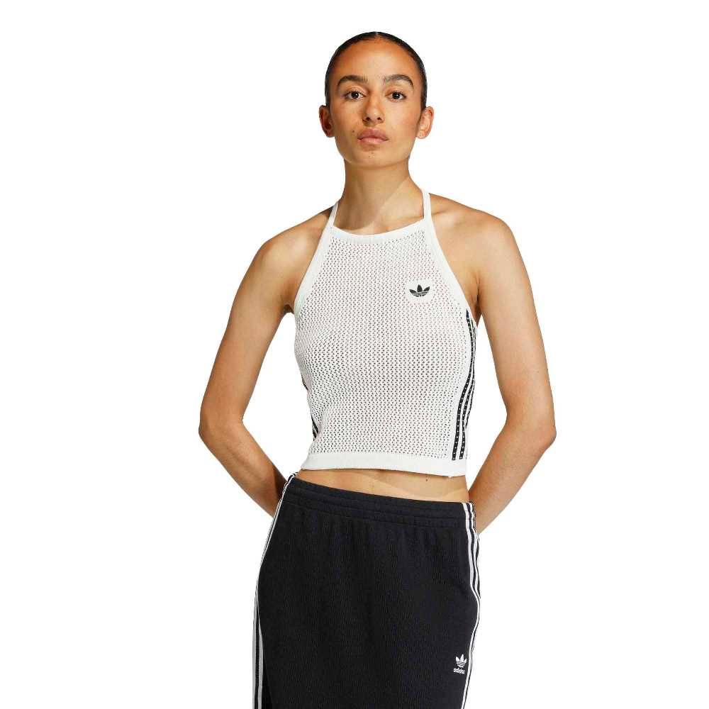 ADIDAS ORIGINALS KNITTED CROCHET TOP