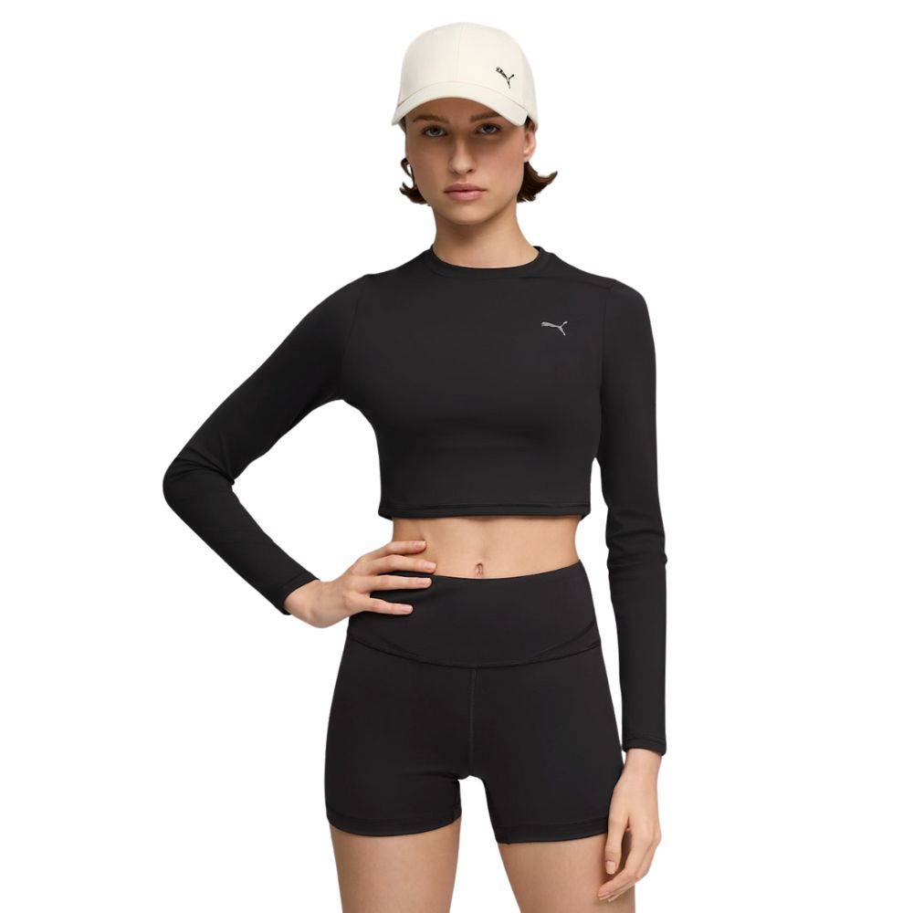 PUMA W PWRSHAPE CROPPED LS