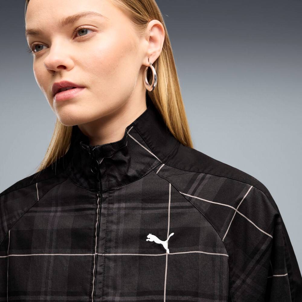 PUMA T7 RELAXED TARTAN WOVEN JACKET