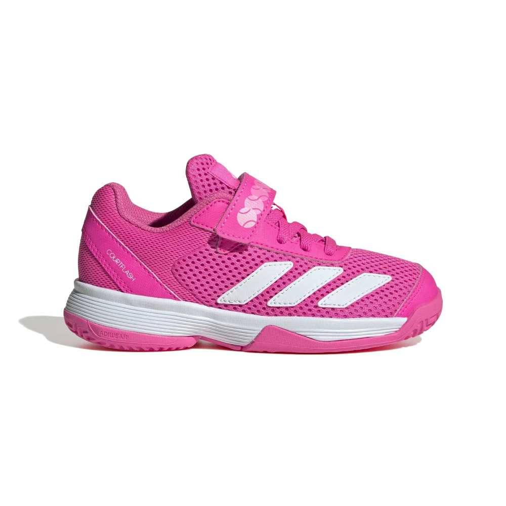 ADIDAS KIDS COURTFLASH HOOK-AND-LOOP TENNIS SHOES