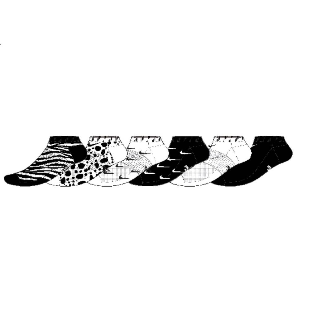 NIKE GIRLS GRAPHICS 6-PAIRS NO-SHOW SOCKS