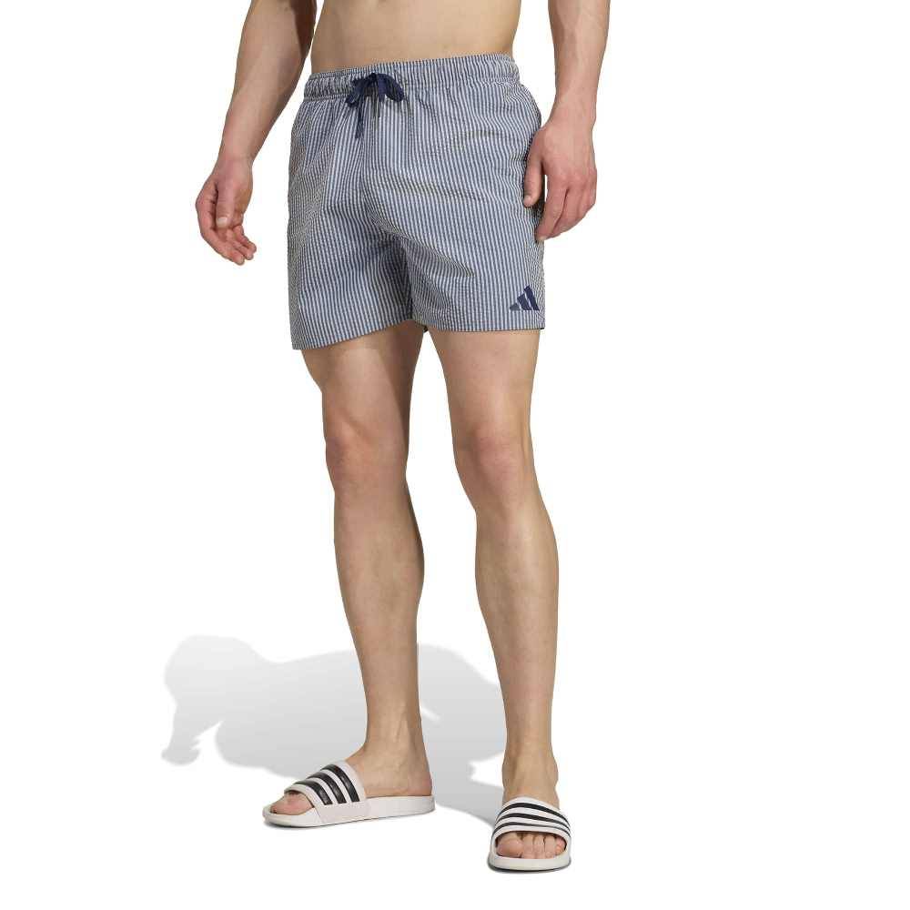 ADIDAS M SEERSUCKER STRIPY SWIM SHORTS 5 INCH