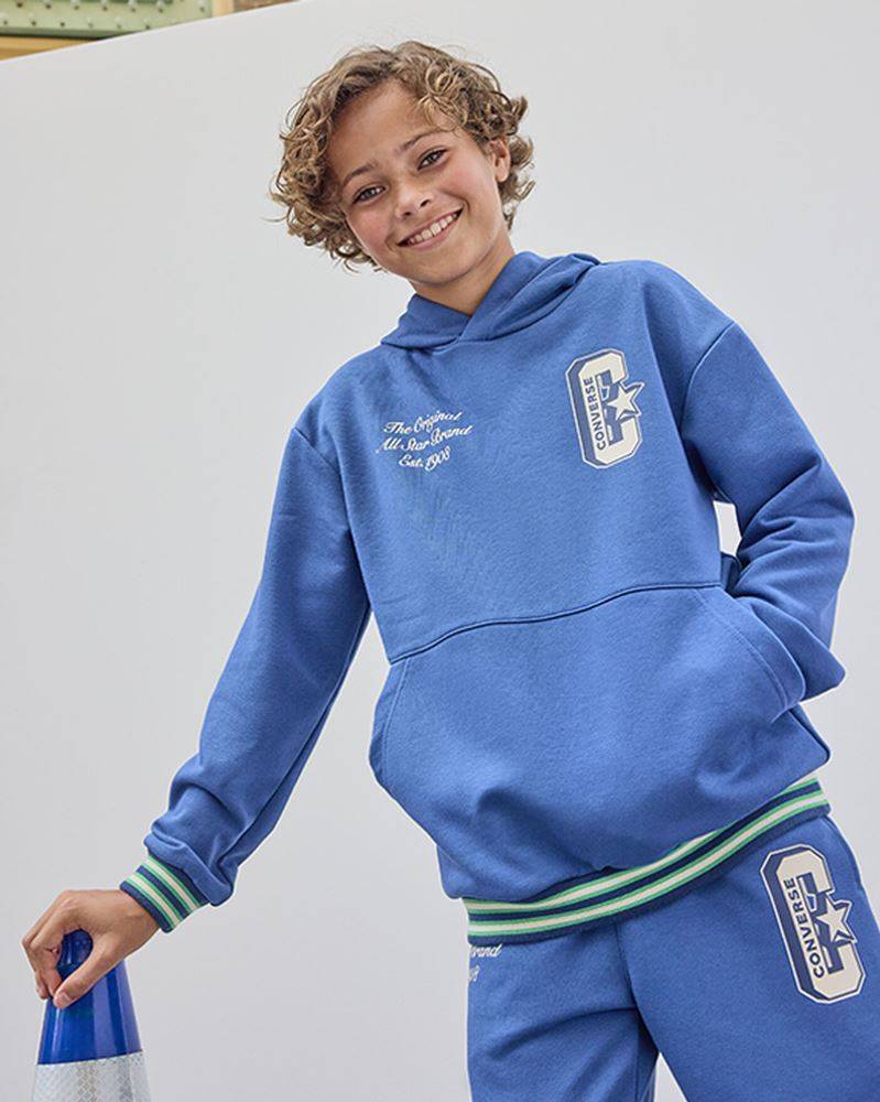CONVERSE BOYS RETRO VARSITY FT PULLOVER HOODIEDI