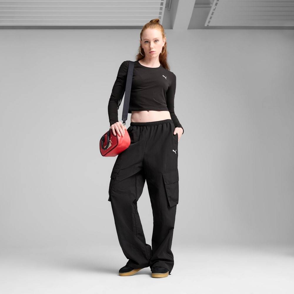 PUMA WARDROBE ESS RELAXED WOVEN CARGO PANTS OP