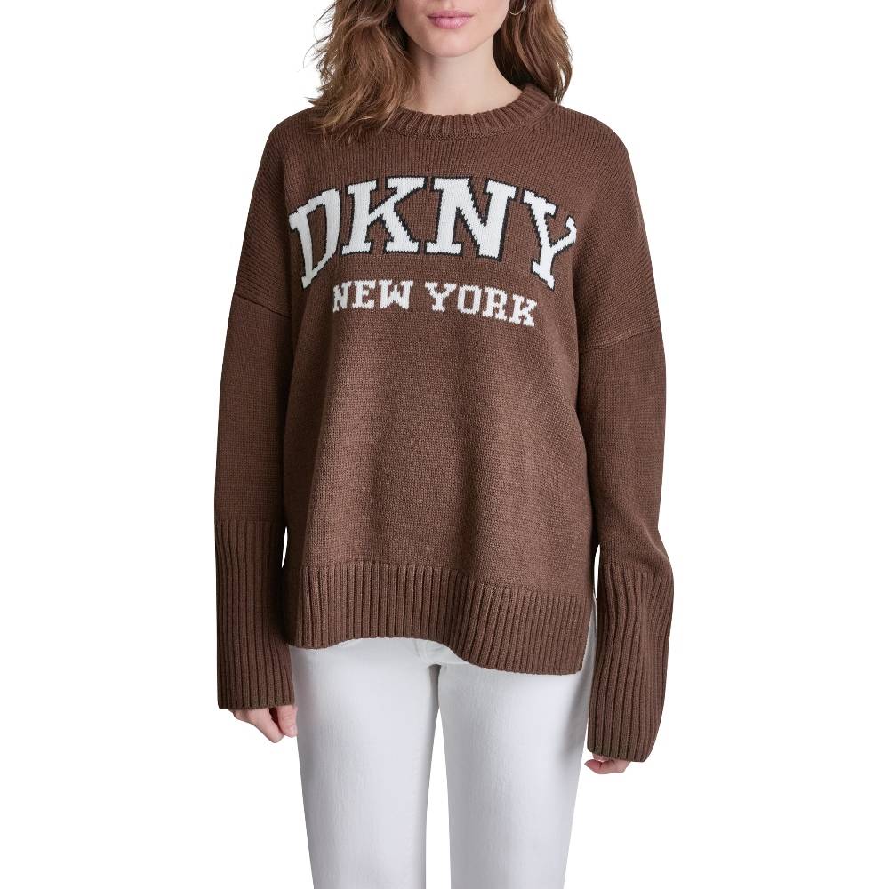 DKNY NEW YORK KNITTED CREW TOP
