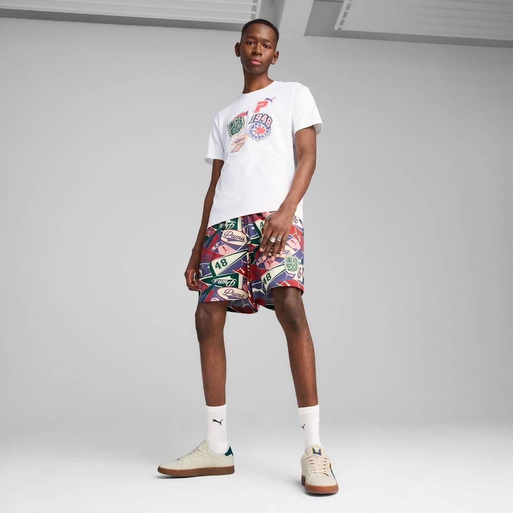 PUMA WARDROBE ESS SPORTS LEGACY AOP RELAXED SHORTS 6’’ WV