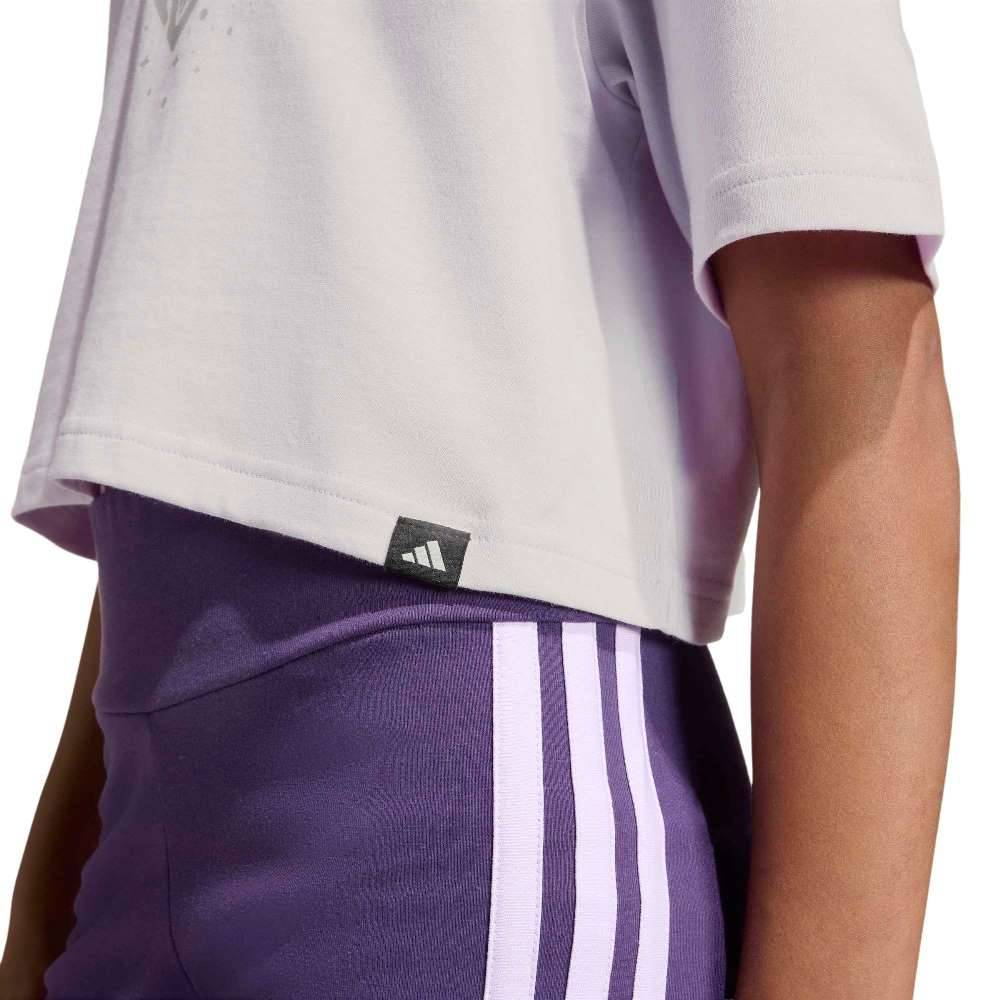 ADIDAS GIRLS EVERYDAY GLAM CROPPED GRAPHIC T-SHIRT