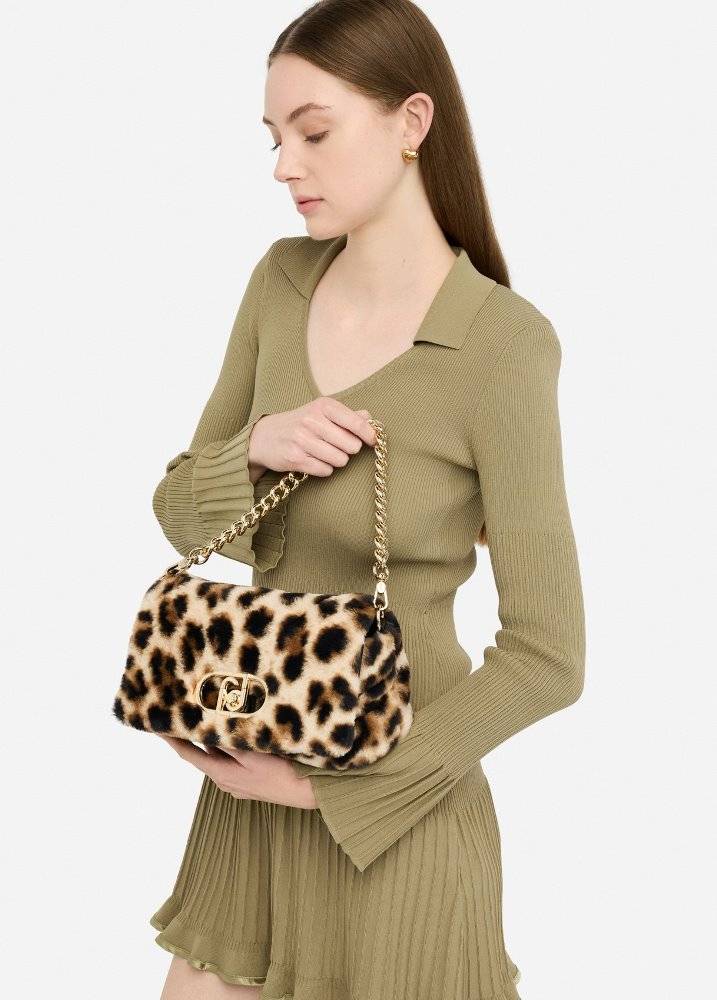 LIU JO MEDIUM ANIMAL-PRINT LAPUFFY BAG
