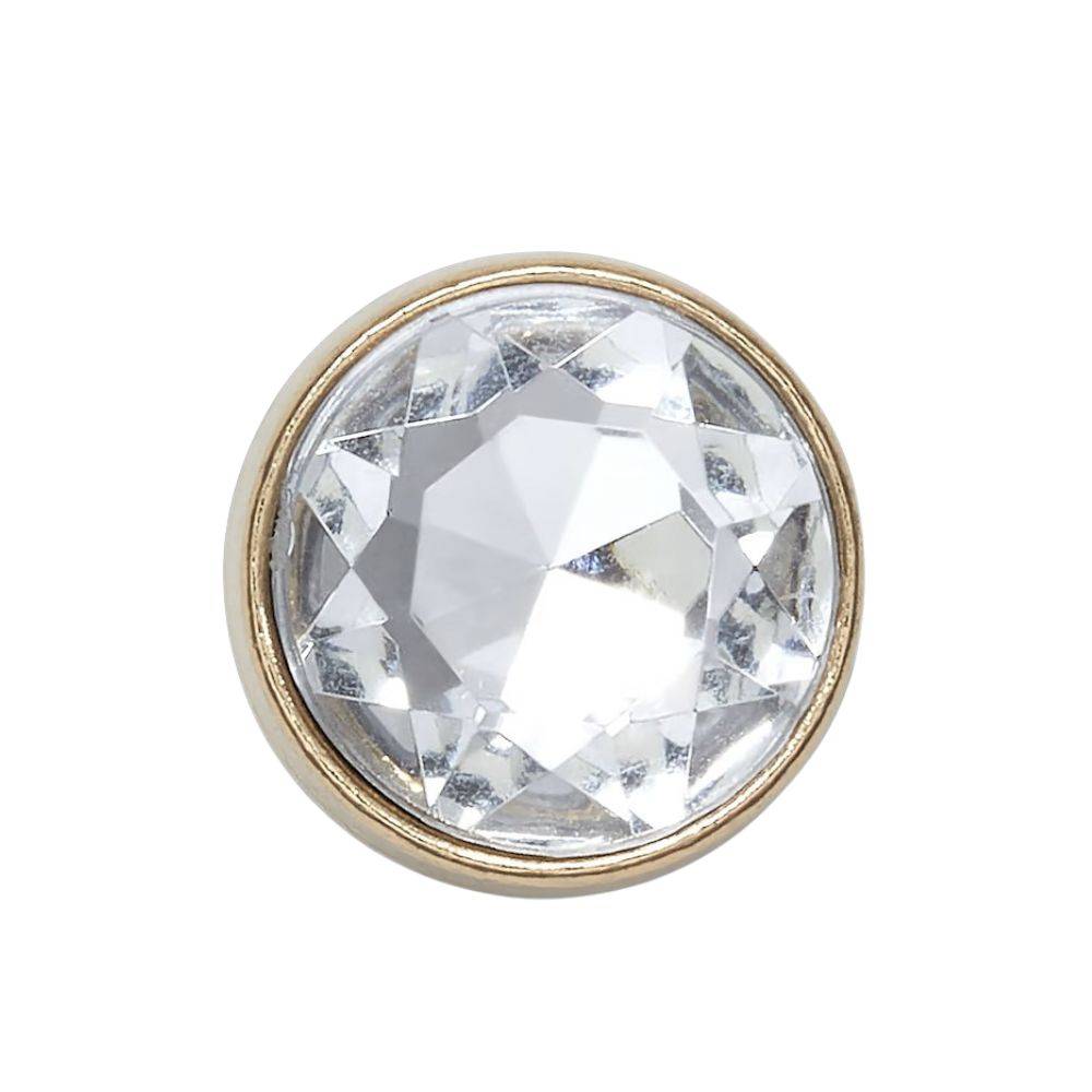 CROCS GOLD CLEAR GEM JIBBITZ