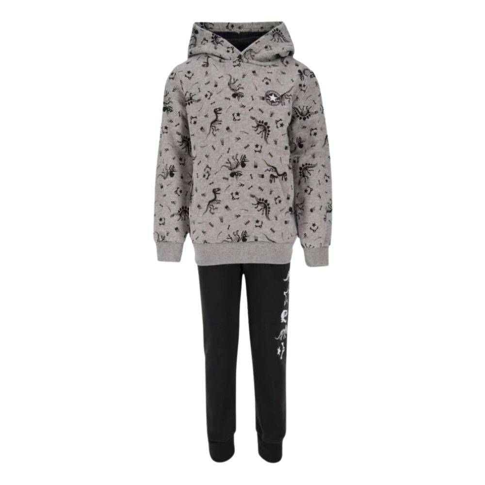 CONVERSE LITTLE BOYS DINOS PULLOVER HOODIE SET