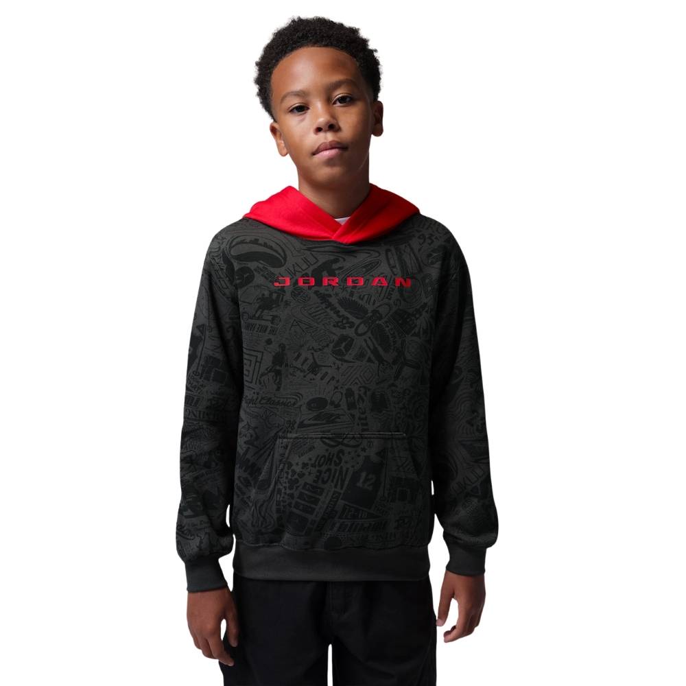 NIKE JORDAN BOYS MJ BROOKLYN LSR PO HOODIE
