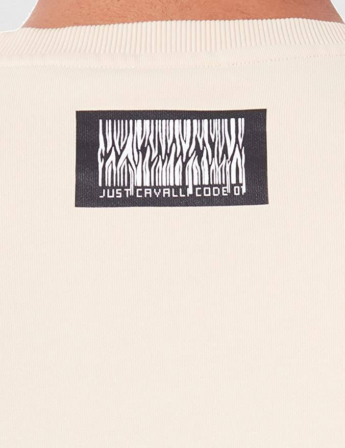 JUST CAVALLI LOGO PRINT CREW SWEATSHIRT