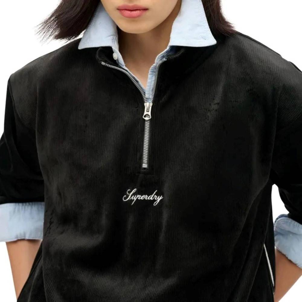 SUPERDRY COUNTRY CLUB VELOUR HALF ZIP
