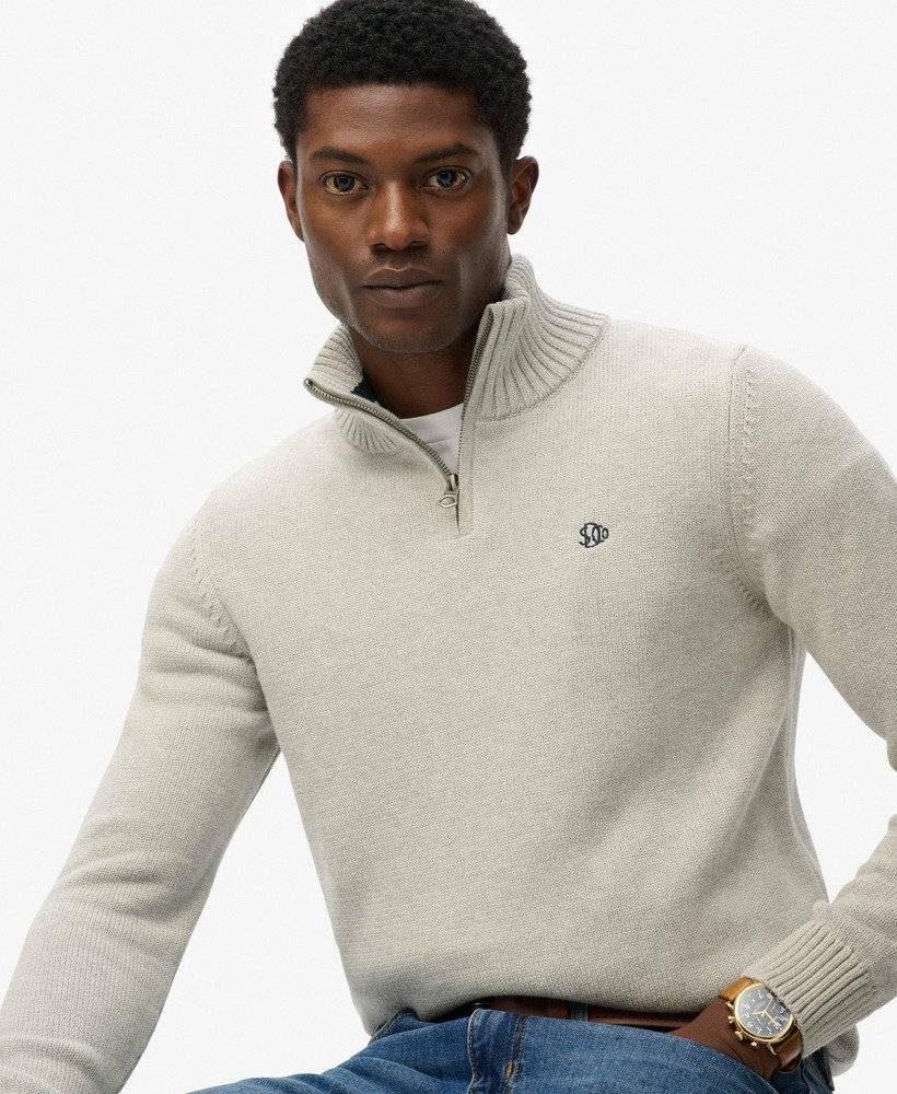 SUPERDRY COTTON HALF ZIP KNIT