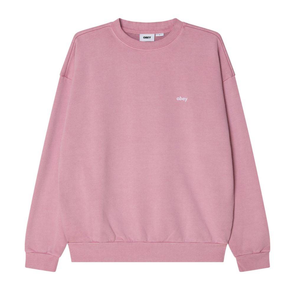 OBEY LOWERCASE PIGMENT CREW FLEECE