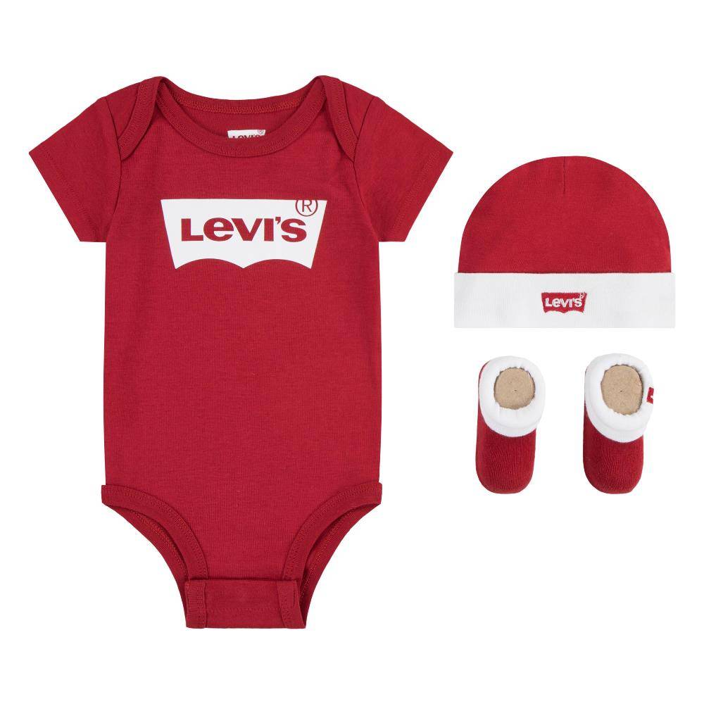 LEVIS BODYSUIT HAT BOOTIE SET