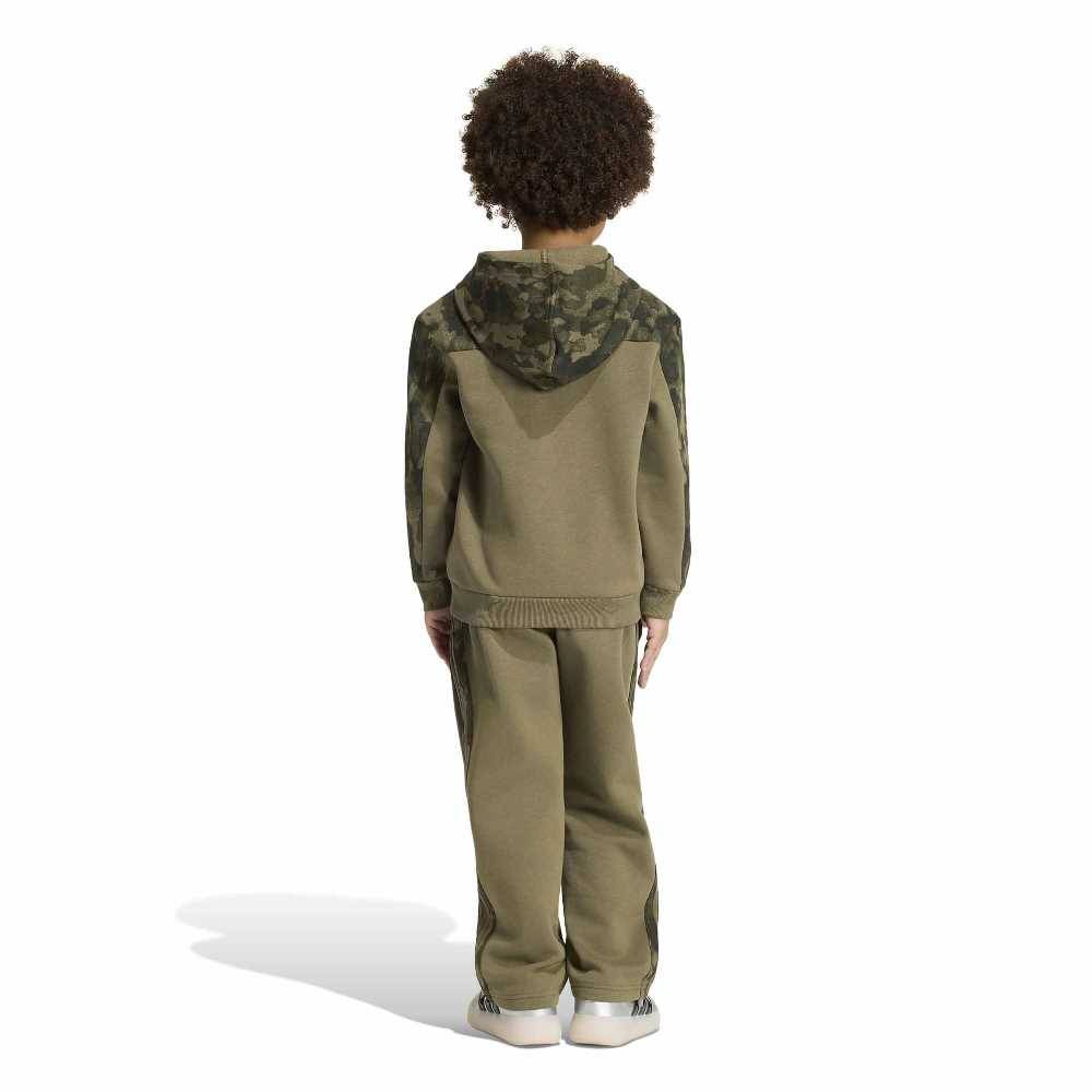 ADIDAS LITTLE KIDS SEASONAL ESSENTIALS HOODED FLEECE JOGGER SET LITTLE