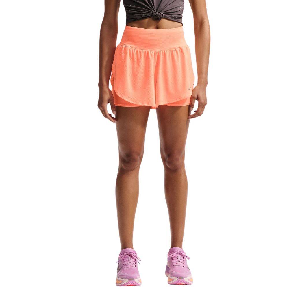NIKE WOMENS MESH 2-IN-1 TRAINING SHORT