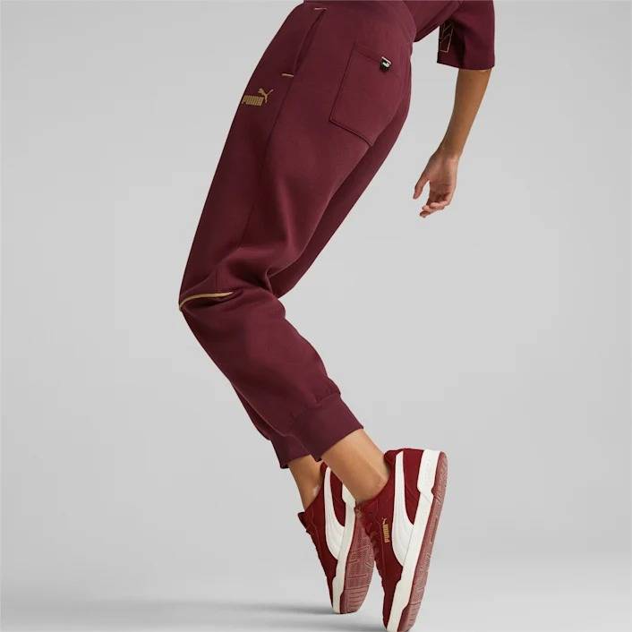 PUMA POWER DECO GLAM WOMENS HIGH-WAIST PANTS