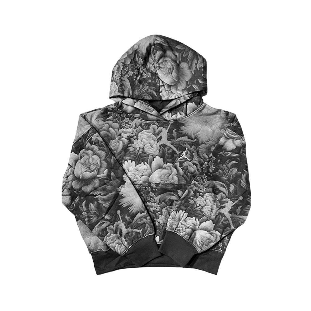 NIKE JORDAN GIRLS BRKLYN ESSENTIAL FLORAL ALL OVER PRINT PULLOVER