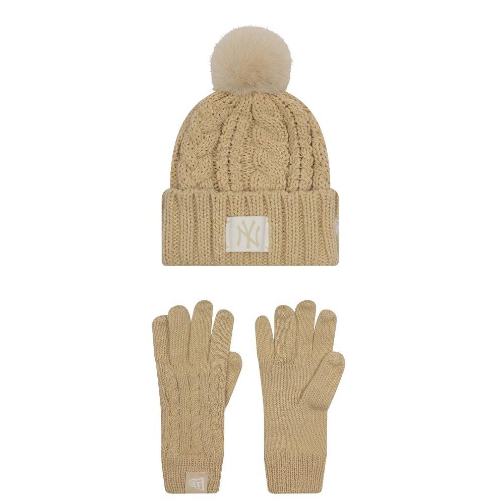NEW ERA YOUTH BEANIE SET NEW YORK YANKEES