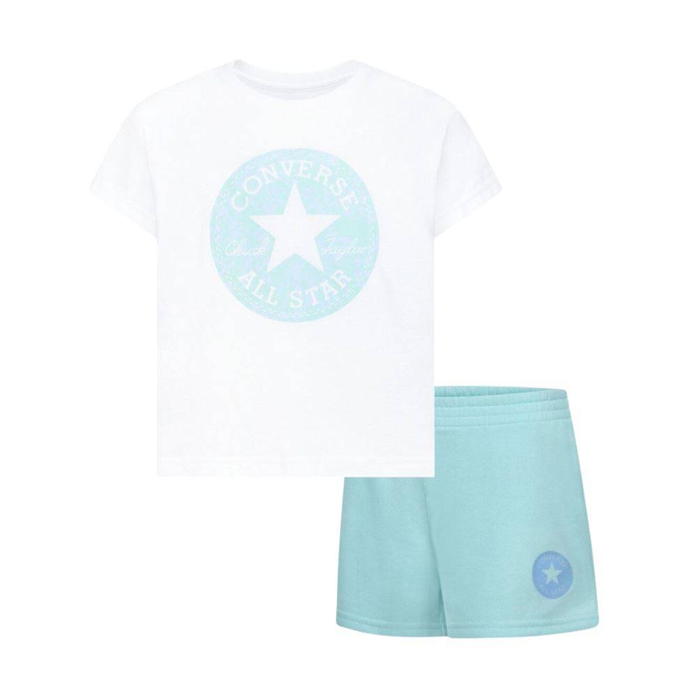 CONVERSE GIRLS FLORAL TEE & SHORT SET