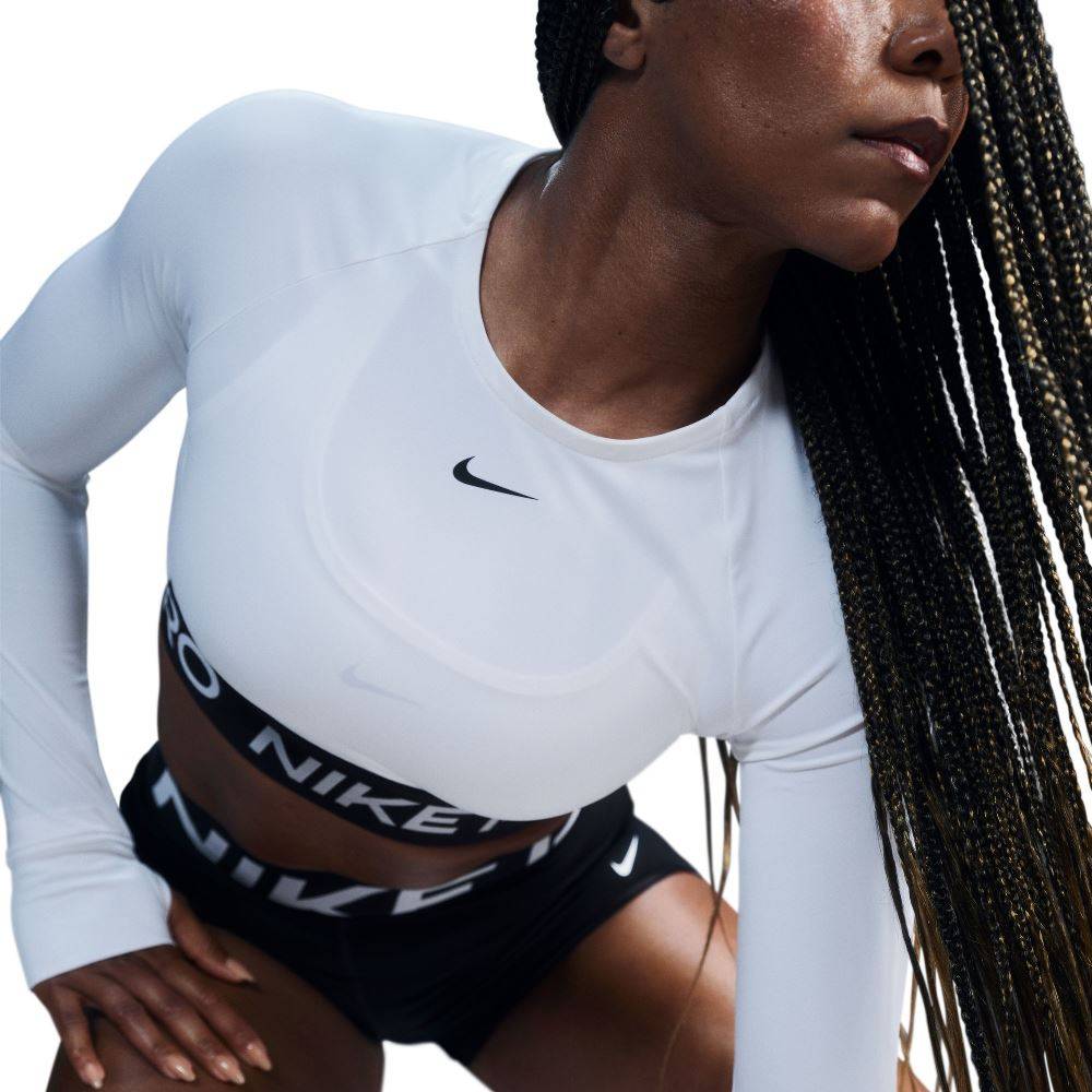 NIKE PRO DRI-FIT 365 CROPPED LONG-SLEEVE TOP