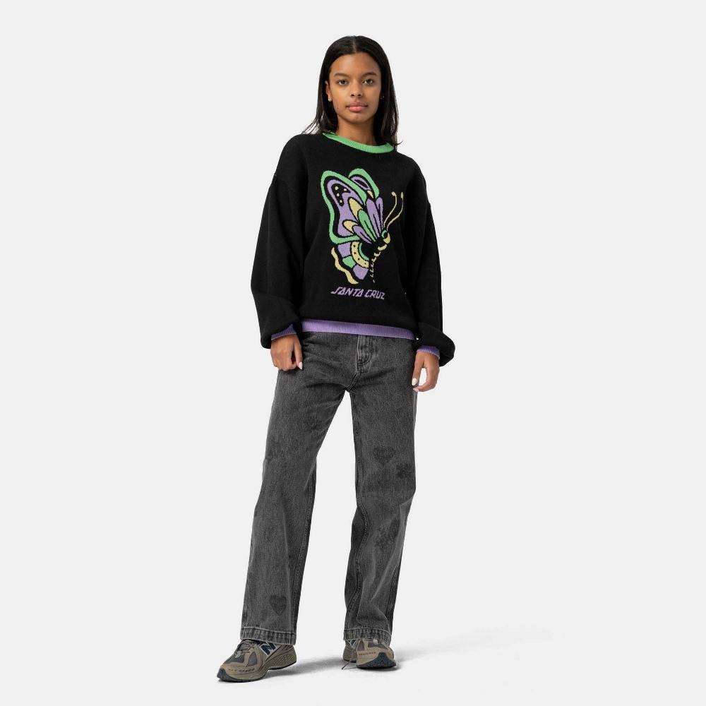 SANTA CRUZ FIELD BUTTERFLY KNIT CREW