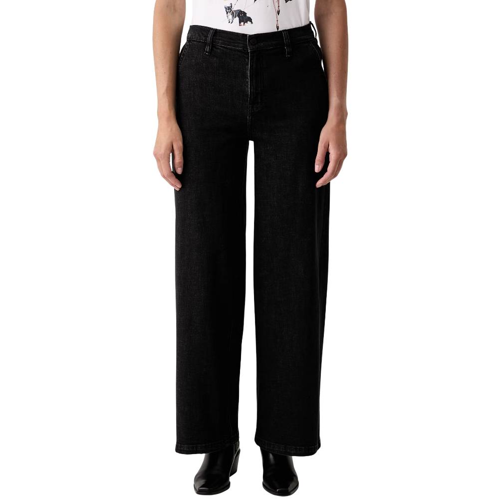 DKNY HIGH RISE WIDE LEG JEANS