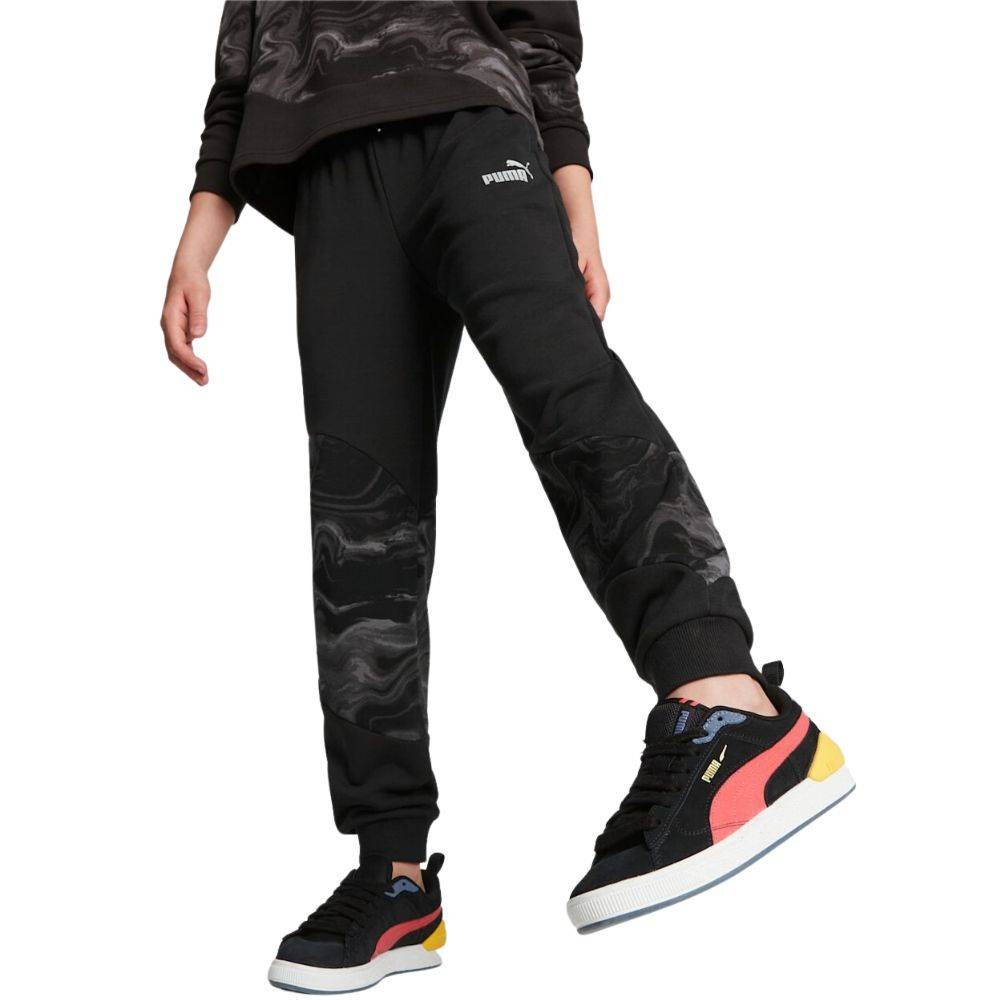 PUMA GIRLS POWER CAT MARBLEIZED SWEATPANTS