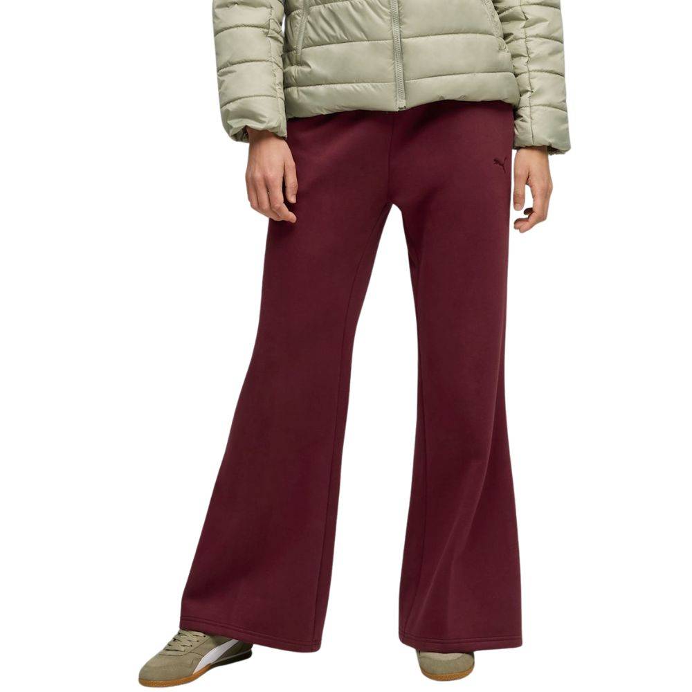 PUMA HER COMFORT HIGH-WAIST STRAIGHT PANTS FLEECE OP