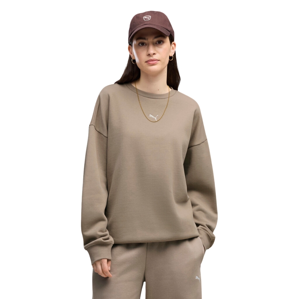 PUMA ESS PUMA LOGO OVERSIZED CREW FL