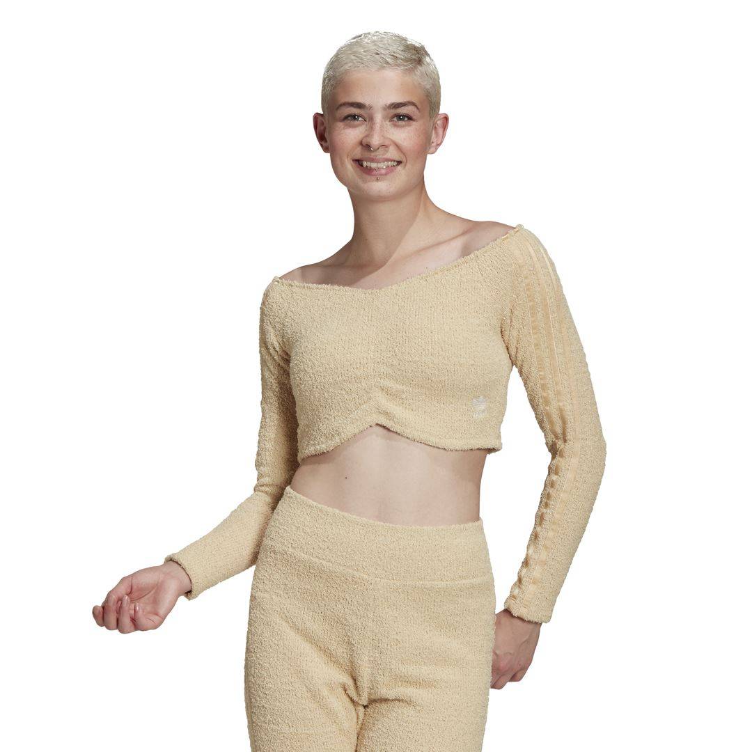 ADIDAS OFF-THE-SHOULDER CROP TOP