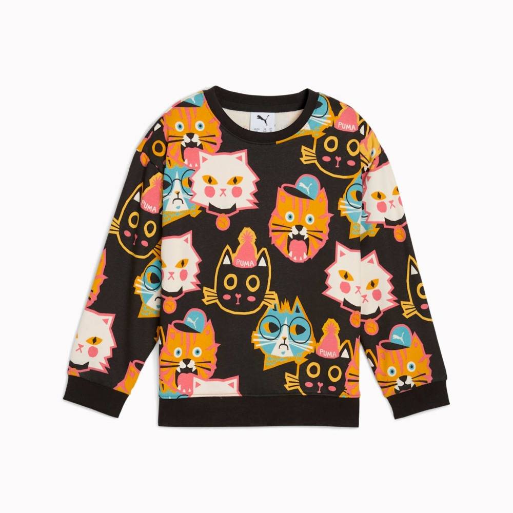 PUMA MOODY CAT AOP CREW TR PS