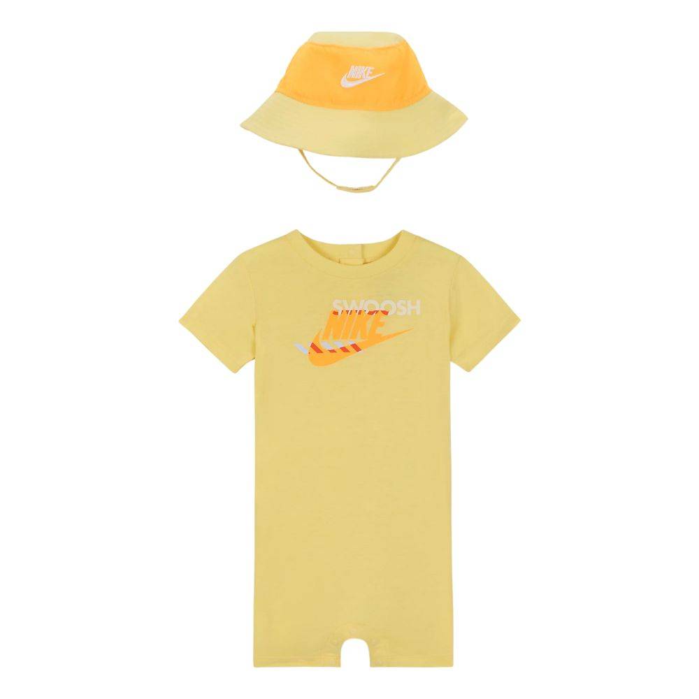 NIKE TODDLER B NSW PE ROMPER BKT HAT SET