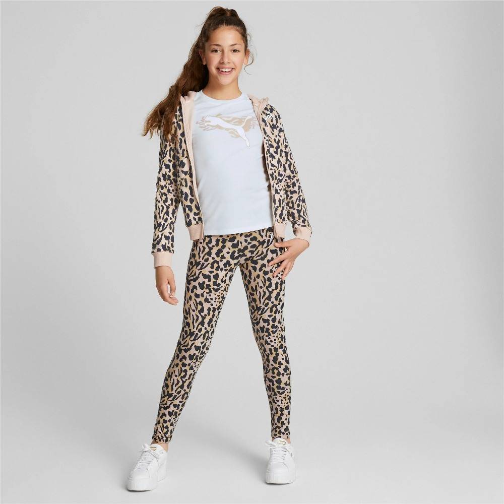 PUMA ALPHA GIRLS PRINTED FULL-ZIP HOODIE