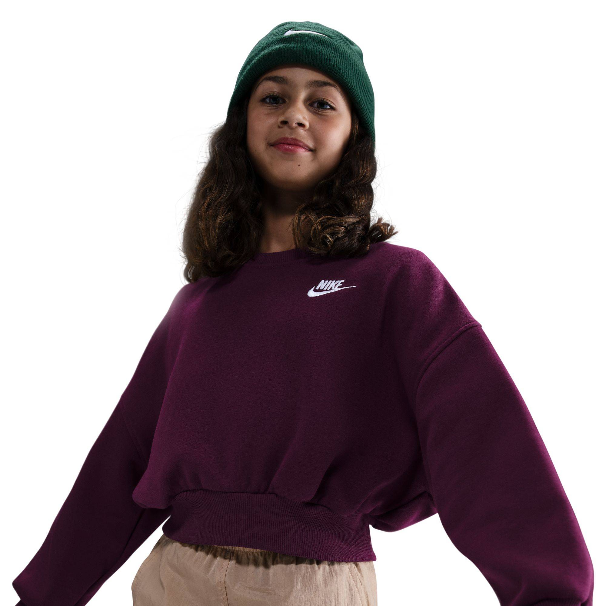 NIKE GIRLS NSW FLEECE BOXY CREW-NECK