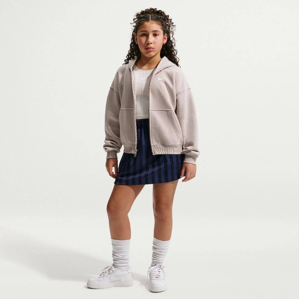 NIKE STUDIO GIRLS FLEECE FULL-ZIP HOODIE