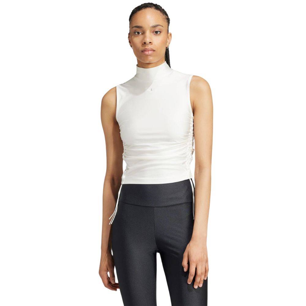 ADIDAS ORIGINALS RUCHED 3-STRIPES CROP TOP