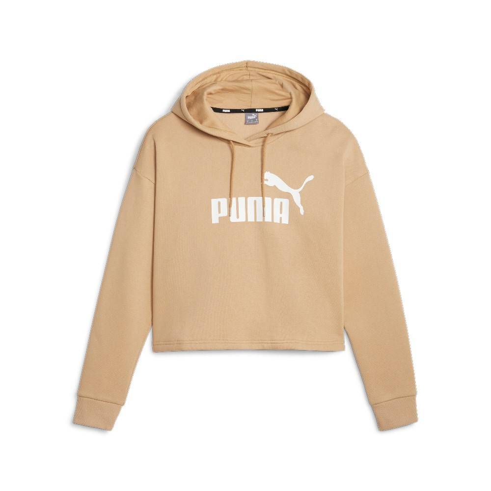 PUMA ESSENTIALS WOMENS CROPPED LOGO HOODIE