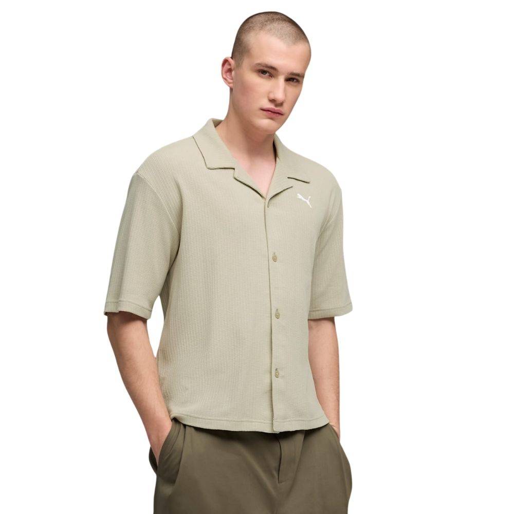 PUMA WARDROBE ESS WAFFLE BOXY SHIRT