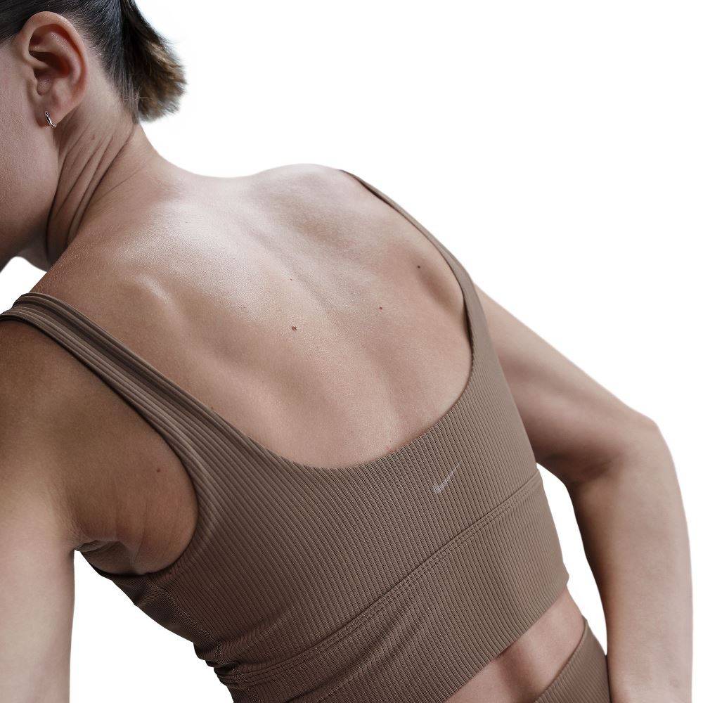 NIKE ZENVY RIB LIGHT-SUPPORT PADDED SPORTS BRA