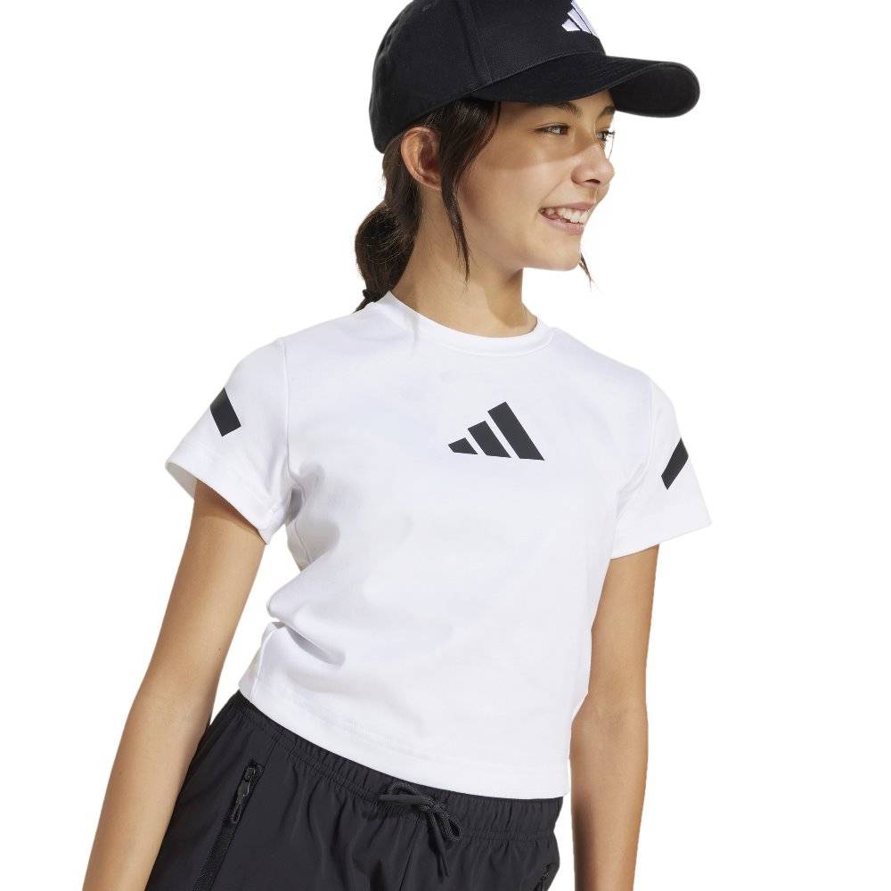 ADIDAS GIRLS Z.N.E. FITTED CROPPED TEE