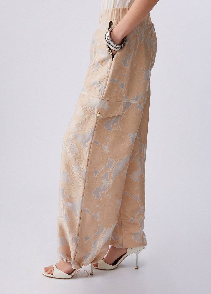 LIU JO ORGANZA JACQUARD TROUSERS