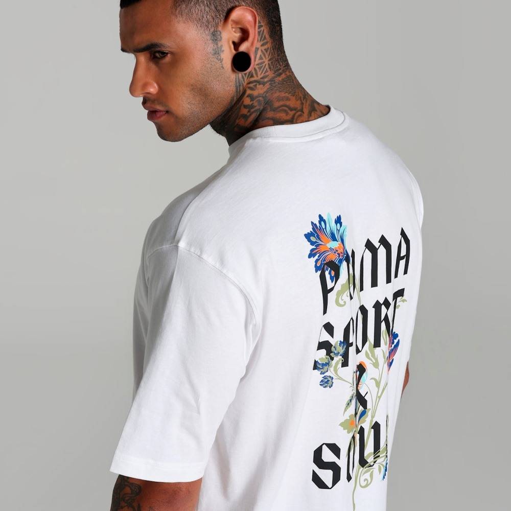 PUMA FLORAL SPORT GRAPHIC BOXY TEE