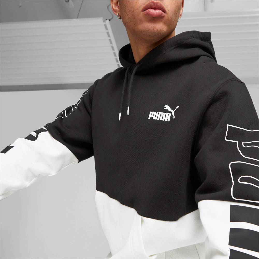 PUMA POWER COLORBLOCK FLEECE HOODIE